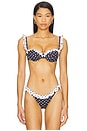 view 1 of 4 Angela Bikini Top in Black Polka
