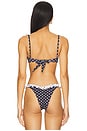 view 3 of 4 Angela Bikini Top in Black Polka
