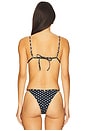 view 3 of 4 Emi Triangle Bikini Top in Black & White
