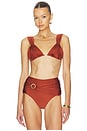 view 1 of 4 ARI 삼각 비키니 탑 in Russet