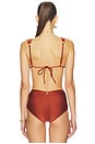 view 3 of 4 ARI 삼각 비키니 탑 in Russet