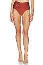 view 1 of 4 BAS DE MAILLOT DE BAIN TAILLE HAUTE ARI in Russet