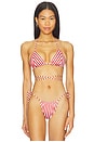 view 1 of 5 TOP BIKINI TRIANGULAR LIRI in Russet Stripes