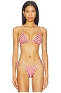 view 2 of 5 TOP BIKINI TRIANGULAR LIRI in Russet Stripes