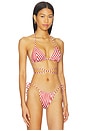 view 3 of 5 TOP BIKINI TRIANGULAR LIRI in Russet Stripes