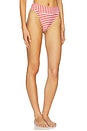 view 2 of 4 Chess Highwaist Bikni Bottom in Russet Stripes