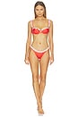 view 4 of 4 Angela Bikini Bottom in Red Polka