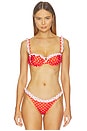 view 1 of 4 Angela Bikini Top in Red Polka