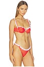 view 2 of 4 Angela Bikini Top in Red Polka