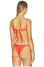 view 3 of 4 Angela Bikini Top in Red Polka