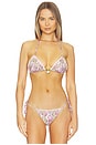 view 1 of 5 TOP BIKINI TRIANGULAR LUNA in Rockrose Paisley