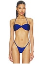 view 1 of 4 HAUT DE MAILLOT DE BAIN DOS NAGEUR CIEL in Deep Ocean