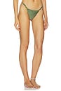 view 2 of 5 BAS DE MAILLOT DE BAIN AVEC LIENS À NOUER CÔTÉS EMI-LYNN TOP in Olive Peridot