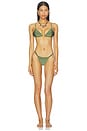 view 4 of 5 BAS DE MAILLOT DE BAIN AVEC LIENS À NOUER CÔTÉS EMI-LYNN TOP in Olive Peridot