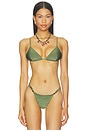 view 1 of 5 HAUT DE MAILLOT DE BAIN TRIANGLE EMI-LYNN  in Olive Peridot