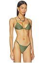 view 2 of 5 HAUT DE MAILLOT DE BAIN TRIANGLE EMI-LYNN  in Olive Peridot