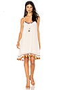 view 2 of 4 Tassel Trim Belted Shift Dress in Ivory & Rust