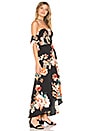 view 2 of 4 Large Floral Maxi Dress in Black & Coral