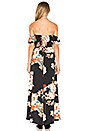 view 3 of 4 Large Floral Maxi Dress in Black & Coral