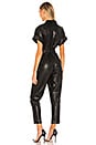 view 3 of 4 PU Belted Jumpsuit in Black
