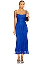 view 1 of 4 Adoni Mesh Midi Dress in Cobalt