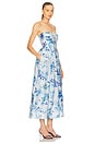 view 2 of 3 Lola Corset Midi Dress in Blue Floral