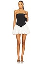 view 1 of 3 Vega Strapless Mini Dress in Black & White