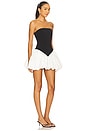 view 2 of 3 Vega Strapless Mini Dress in Black & White