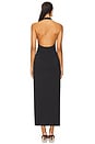 view 3 of 3 Alma Plunging Midi Dress in Black
