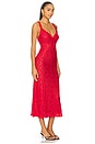 view 2 of 4 Alegra Stretch Lace Midi Dress in Fire Red
