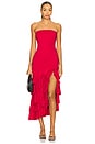 view 1 of 4 Agastina Strapless Maxi Dress in Deep Red