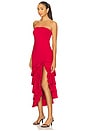 view 3 of 4 Agastina Strapless Maxi Dress in Deep Red
