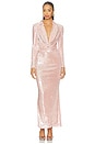 view 1 of 4 Lorel Sequin Mesh Midi Dress in Bliss Pink