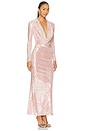 view 2 of 4 Lorel Sequin Mesh Midi Dress in Bliss Pink