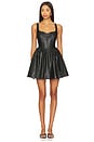 view 1 of 3 Savoy Faux Leather Mini Dress in Black