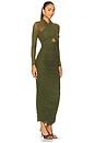 view 2 of 3 Aliyah Long Midi Dress in Dark Khaki