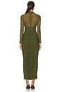 view 3 of 3 Aliyah Long Midi Dress in Dark Khaki
