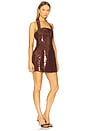 view 2 of 4 Nevelle Sequin Halter Dress in Brick