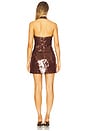 view 3 of 4 Nevelle Sequin Halter Dress in Brick