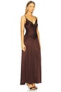 view 2 of 3 Aderia Lace Detail Maxi Dress in Dark Choco