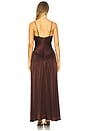 view 3 of 3 Aderia Lace Detail Maxi Dress in Dark Choco