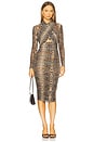 view 1 of 3 Aliyah Printed Midi Dress in Snake Skin