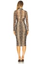 view 3 of 3 Aliyah Printed Midi Dress in Snake Skin