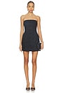 view 1 of 4 Karoline Textured Mini Dress in Black