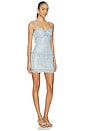 view 2 of 4 Elina Fringe Boucle Mini Dress in Blue Boucle