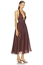 view 2 of 3 Cavarly Ramie Halter Dress in Chocolate