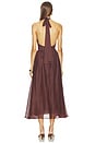 view 3 of 3 Cavarly Ramie Halter Dress in Chocolate