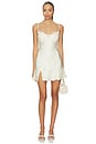 view 1 of 3 Alerie Lace Satin Mini Dress in Ivory