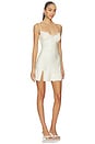 view 2 of 3 Alerie Lace Satin Mini Dress in Ivory