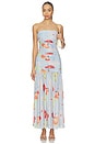 view 1 of 3 Solana Printed Mesh Maxi Dress in Baby Blue Floral
